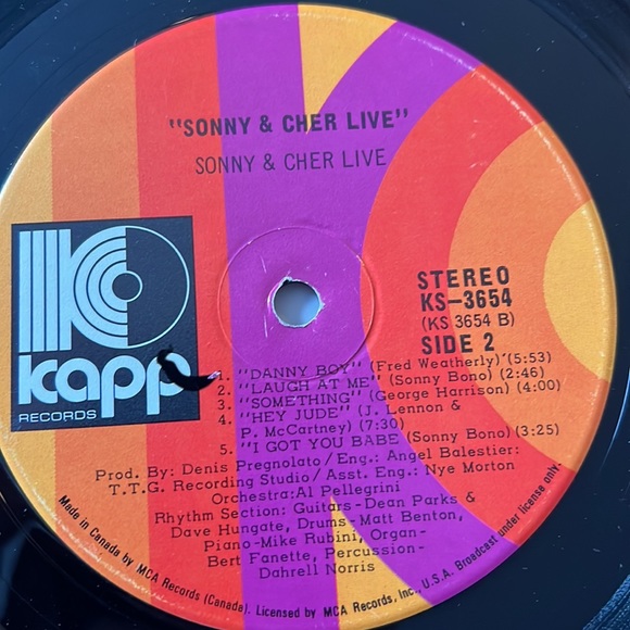 Sonny and Cher live, Vintage Vinyl Record 1970s. - Picture 4 of 7